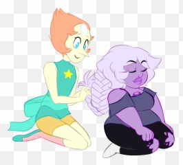 Pearl Braiding Amethystu0027s Hair By Pearlsnose Steven Emoji,Emotion Braid