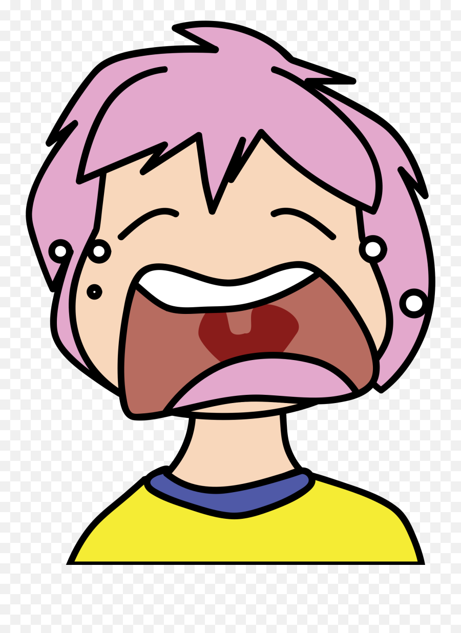 The Crying Boy Drawing Child Crying Infant Download - Crying Mouth Png Cartoon Emoji,Crying Face Emoji Meme