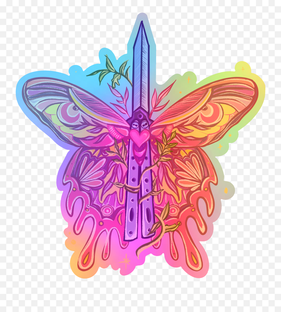 Butterflyknifeu0027 Holographic Sticker Ava Marinos Emoji,Hologrpahic Emoticons