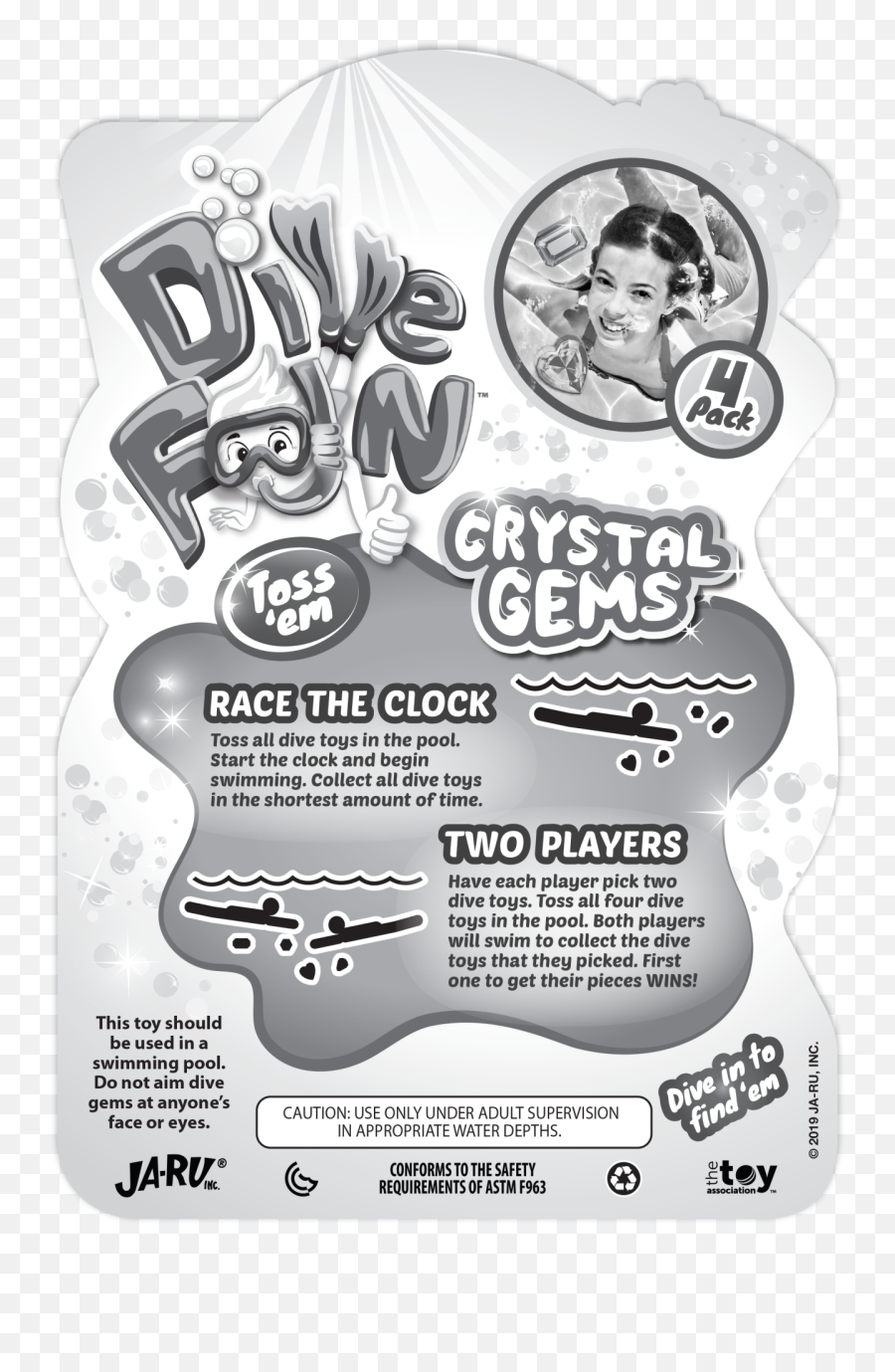Ja - Ru Diving Gems Dive Crystals 6 Packs Diving Toys Fun Emoji,Pool Floaties Emojis