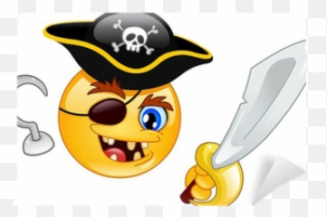 Fotomural Emoticon Pirata U2022 Pixers - Vivimos Para Cambiar Emoji,Imagenes De Emoticon Pirata
