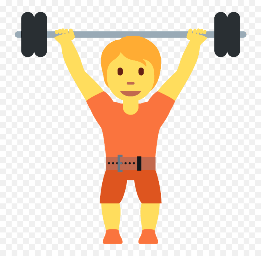 Person Lifting Weights Emoji Clipart Free Download,Muscle Guy Emoji