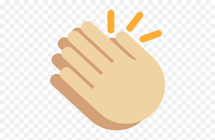 Clapping Hands Medium - Light Skin Tone Emoji,Handclap Emoji Meme