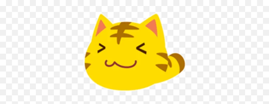 Yellow Kitten Telegram Stickers Emoji,Cat Wink Emoji