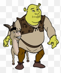 Donkey And Shrek Clipart - Clip Art Library Shrek Clipart Emoji,Shrek Emoticon