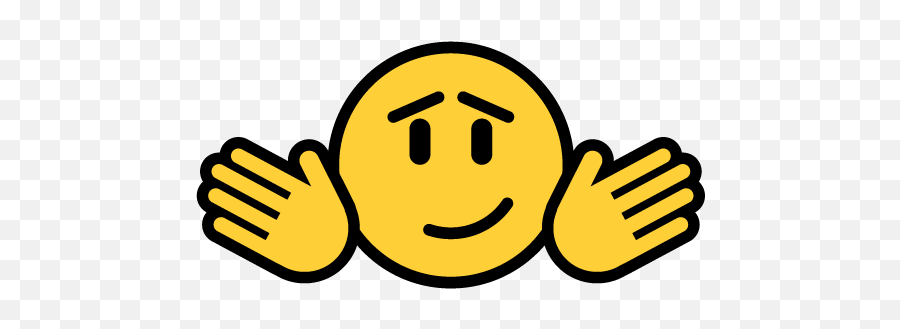 Justemoji - Happy,Shrug Face Emoji