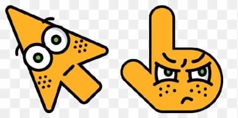 Surprised Cute Cursor - Dot Emoji,Cunning Emoji