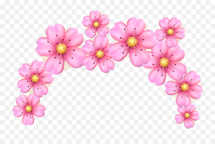 Flower Flowerpower Flowercrown Sticker - Emoji Flower Crown No Background,Spring Emojis