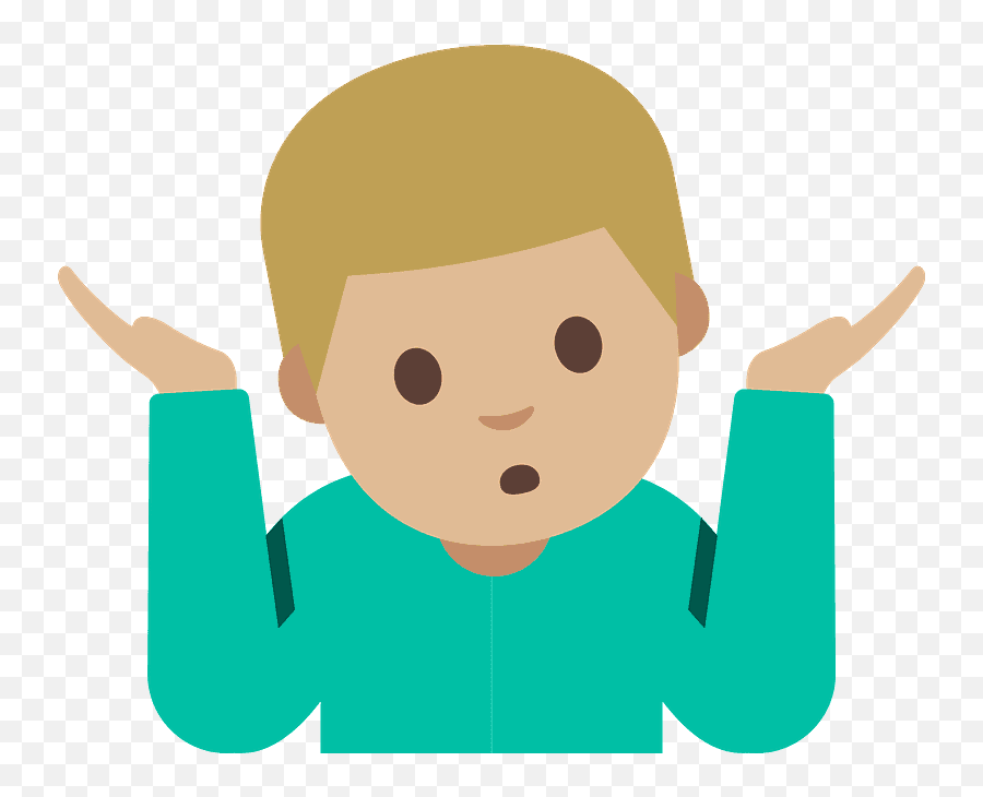 Medium Emoji,Black Man Shrug Emoji