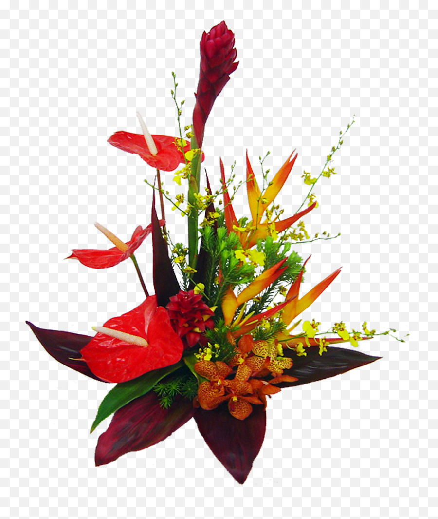 Tropical Flower Bouquet Png Clipart - Transparent Flower Banquet Png Emoji,Bouquet Of Flowers Emoji