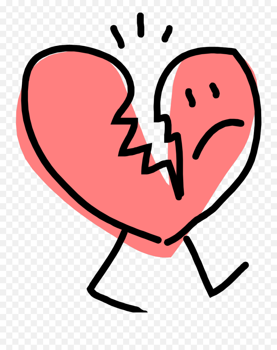 Broken Heart Sticker Png - Clip Art Library Broken Heart Animated Png Emoji,Heartbreak Emoji