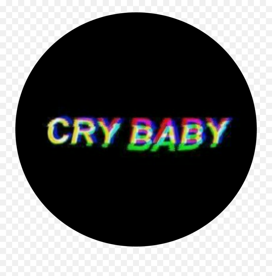 Cry Baby Glitch Black Sticker - Dot Emoji,Tumblr Cry Baby Emojis