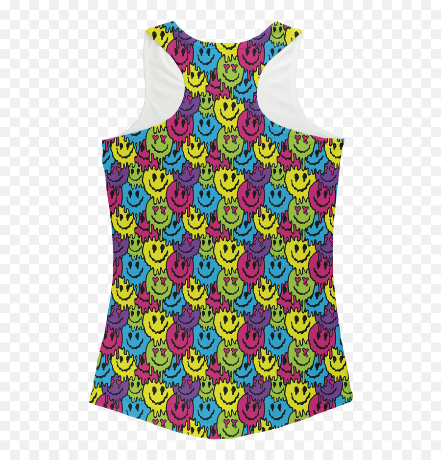 Connected Face Melt Women Performance - Sleeveless Emoji,Melted Body Emoticon