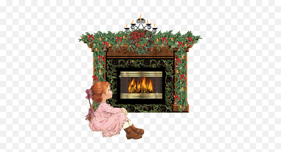 Christmas Fireplace Graphics Gráficos De Navidad Chimenea - Christmas Day Emoji,Whatsapp Emoticons Navideños