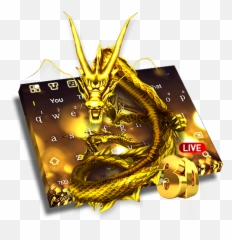 3d Live Gold Dragon Keyboard For Android - Download Cafe Mythical Creature Emoji,3d Animated Emojis For Android