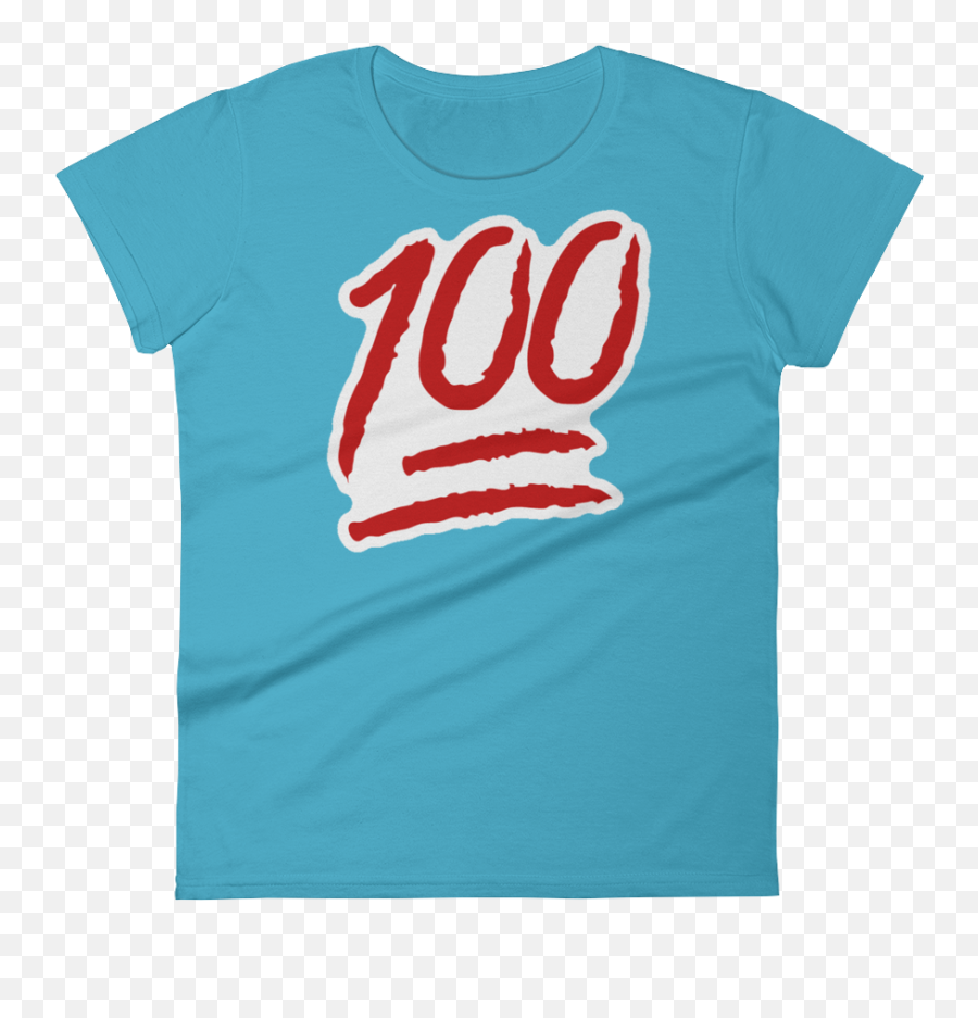 Hundred Points Symbol Emoji Large Tote - Short Sleeve,Shirt Emoji
