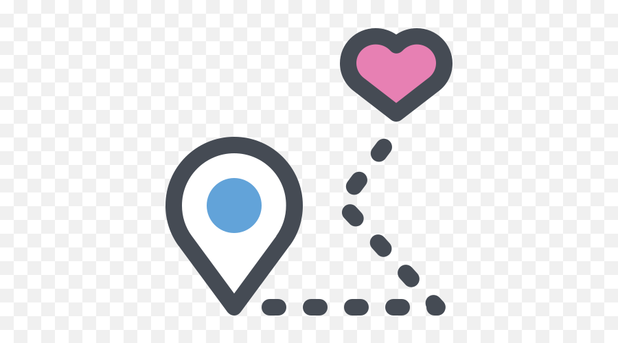 Ícone Amor Localizar Localização Mapa O Coração O - Route Icon Emoji,Coracao Amor Emoticon
