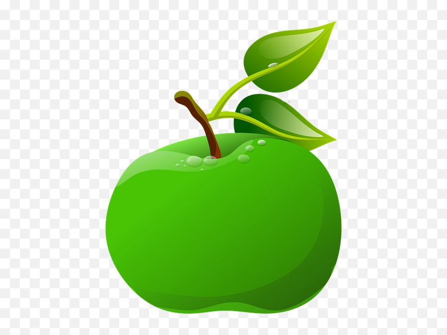 Free Photo Stylized Apple Fruit Illustration Leaves Green - Stylized Apple Emoji,Apple Emotions
