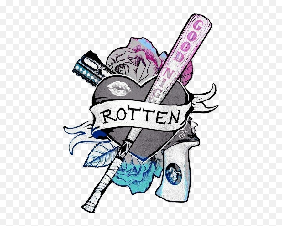 Transparent Rotten Food Clipart - Joker And Harley Quinn Emoji,The Emojis Harley Quinn Drawings