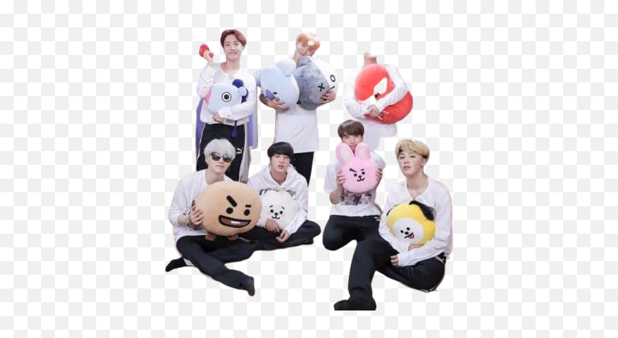 Kpop Bts Bt21 Pillow Tata Van Cooky Chimmy Shooky Plush Toys - Made Who Bt21 With Bts Emoji,Dog Puppy Emoji Pillow Emoticon Cushion Plush Soft Toy Doll Smiley