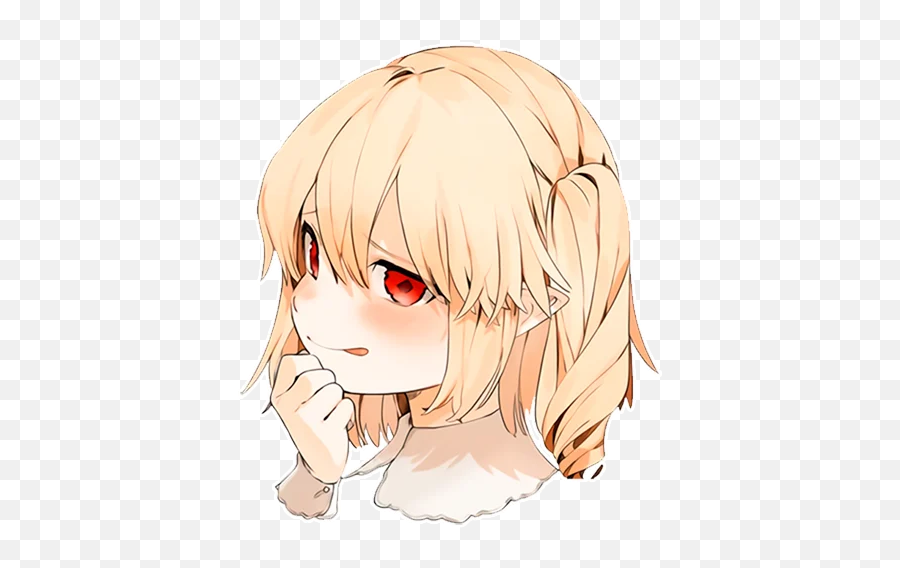 Telegram Sticker 22 From Collection Flandre Scarlet Emoji,Anime Emoji Shy