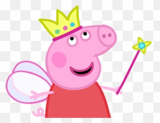 Peppa Pig Queen Pnglib U2013 Free Png Library - Fairy Peppa Pig Png Emoji,Queen Emoji Png