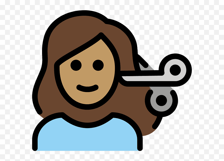 Woman Getting Haircut Emoji Clipart - Happy,Hair Cut Emoji