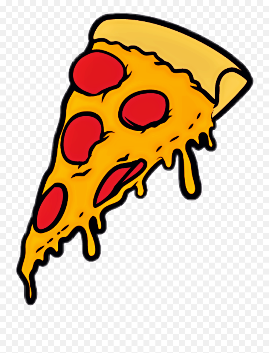 Pizza Food Cute Healthy Sticker - Cartoon Pizza Slice Transparent Emoji,Pepsi With Pizza Emoji