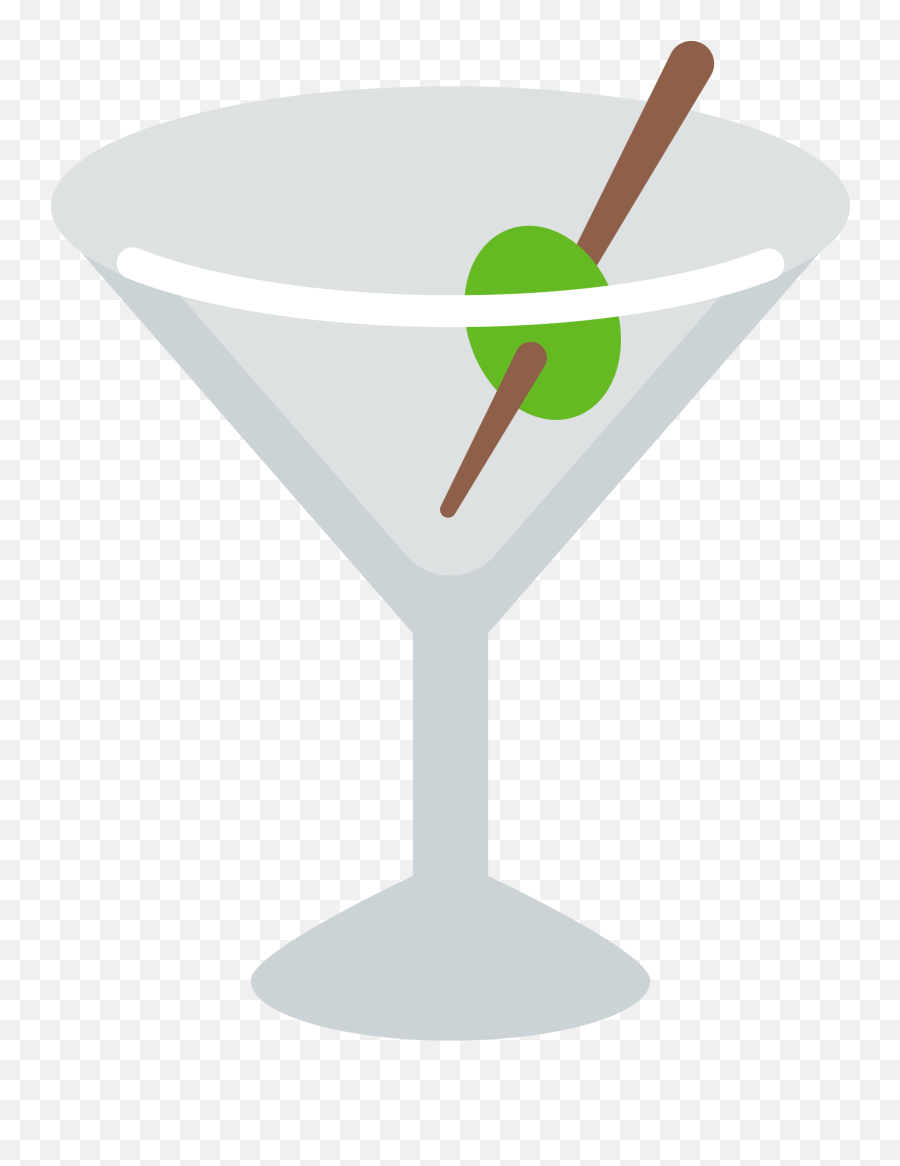 Cocktail Glass Emoji Clipart - Cocktail Emoji Black Background,Margarita Emoji