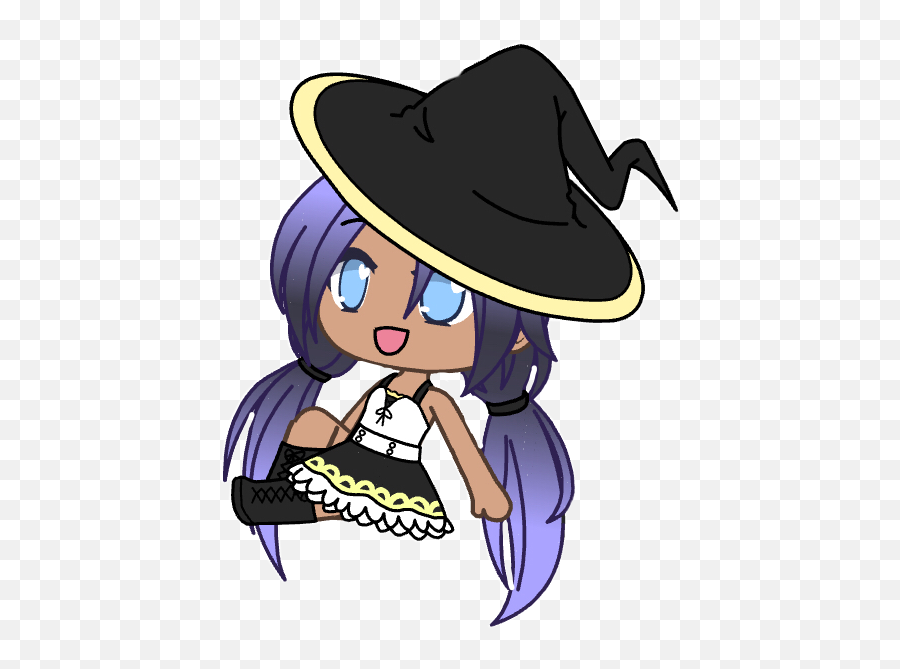 Halloween Gacha Gachalife Hat Sticker By Donut876 - Fictional Character Emoji,Emoji Halloween Costumes