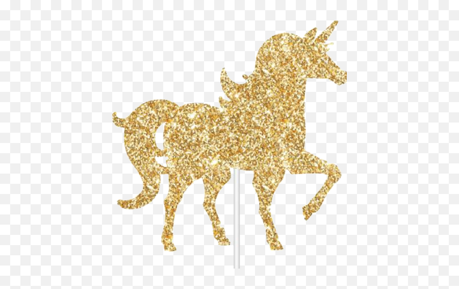 Cake Topper - Gold Unicorn Glitter Clipart Emoji,Emoji Cake Toppers