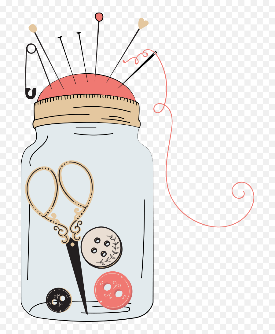 Sewing Sewingkit Button Sticker - Plant Pin Cushion Clip Art Emoji,Sewing Button Emoji