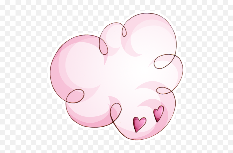 Clouds And Hearts - Heart Clipart Full Size Clipart Girly Emoji,Emoji Hearts Making A Big Heart