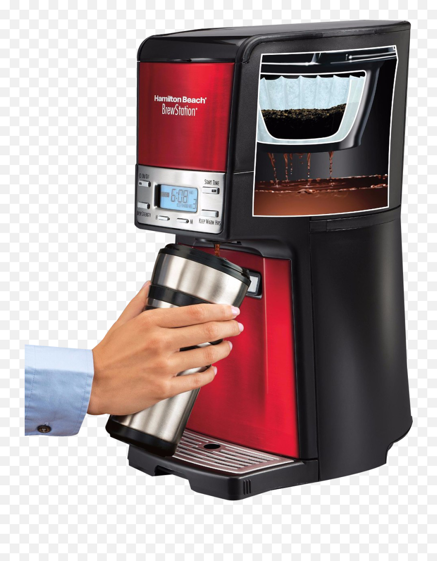 Hand Brewed Hamilton Brands Clipart Png - Machine À Café Hamilton Beach Brew Station Emoji,Emoticon Coffee Machine