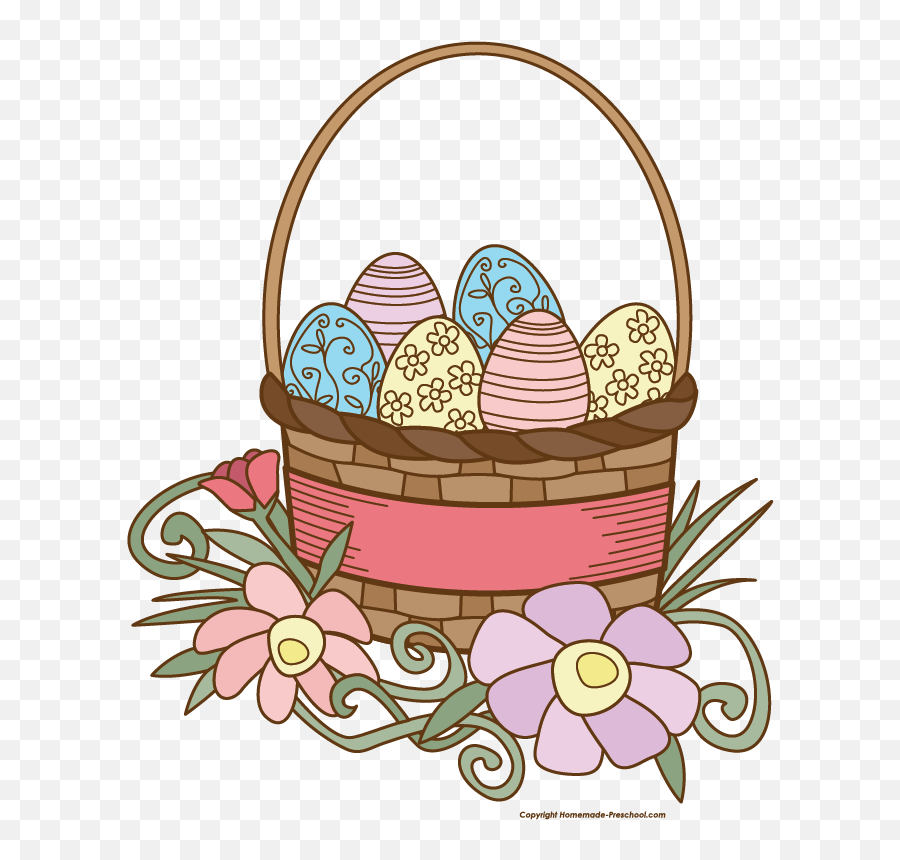 Free Easter Egg Basket Png Download - Free Easter Basket Clip Art Emoji,Emoticon Easter Basket