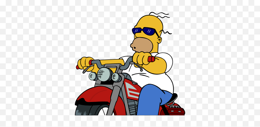 Gtsport Decal Search Engine - Homer Motorcycle Emoji,Harley Biker Emoticon