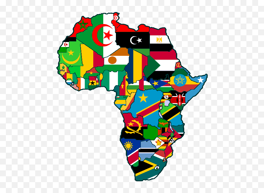 Africa Flag Map - Africa Flag Map Emoji,Africa Continent Map Emoji