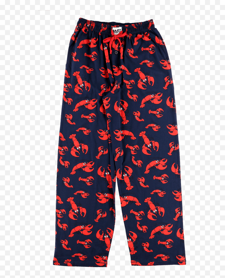 Lobster Cotton Pajama Pant In Navy - Pyjama Bottoms Men Funny Emoji,Soft Pj Pants Emojis