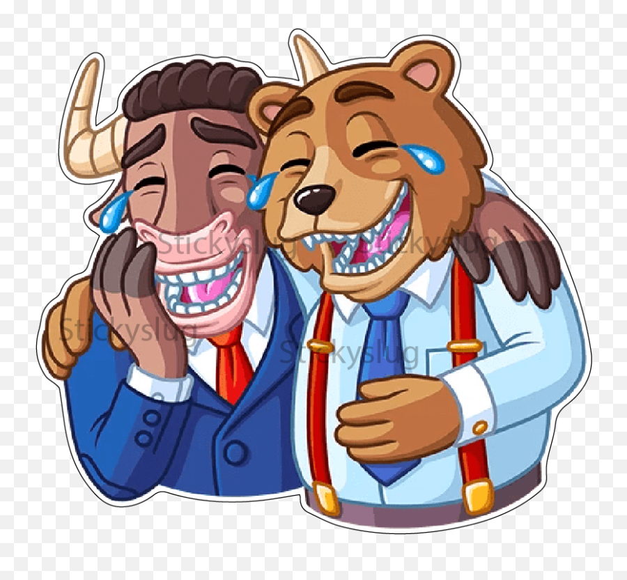 Png Decals - Bull U0026 Bear Sticker Bull U0026 Bear Telegram Comedy Emoji,Chicago Bears Emoji