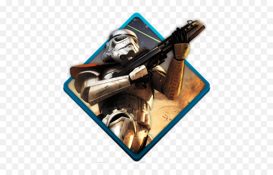 Star Wars Battlefront Icon Water Gaming Iconset Tooschee - Star Wars Battlefront 2004 Icon Emoji,Picture Of Gun And Star Emoji