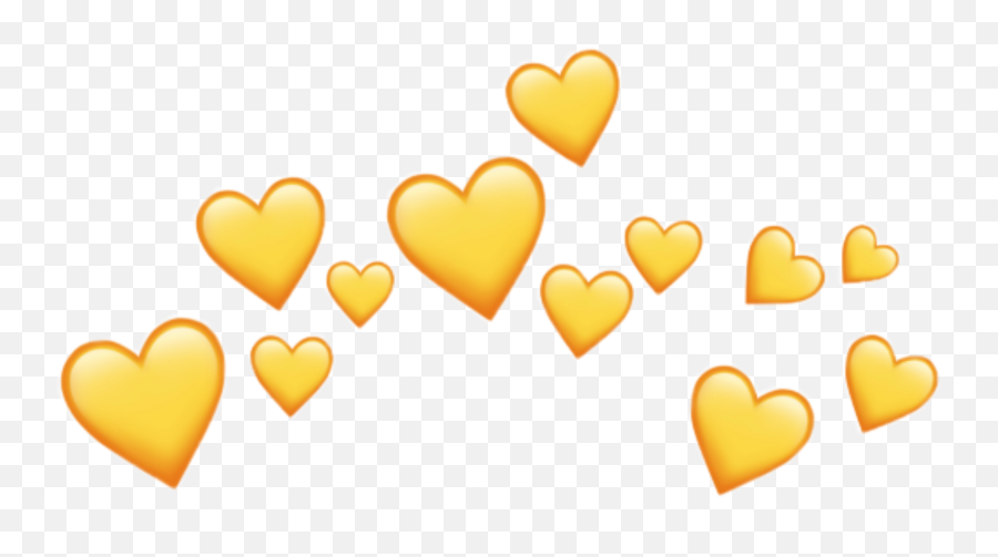 Hearts Sticker - Yellow Hearts Transparent Background Emoji,Yellow Heart Emoji