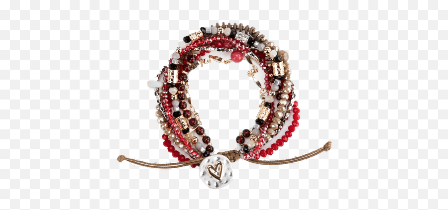 Beaded Love Bracelet - Garnet Royeru0027s Flowers And Gifts Solid Emoji,Swarovski Emotions Bracelet