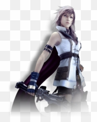 Final Fantasy Girl Characters Png - Lightning Final Fantasy Dissidia 012 Emoji,Ff Lightning Emoji