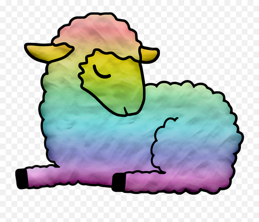 Sheep Lamb Wool - Free Image On Pixabay Sheep Sitting Clipart Black And White Emoji,Playdough Emotion Faces Free