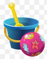 Best Bucket Transparent Background - Clipart Of Beach Toys And Ball Emoji,Clipart No Backs Transparent .png Format Emoticons