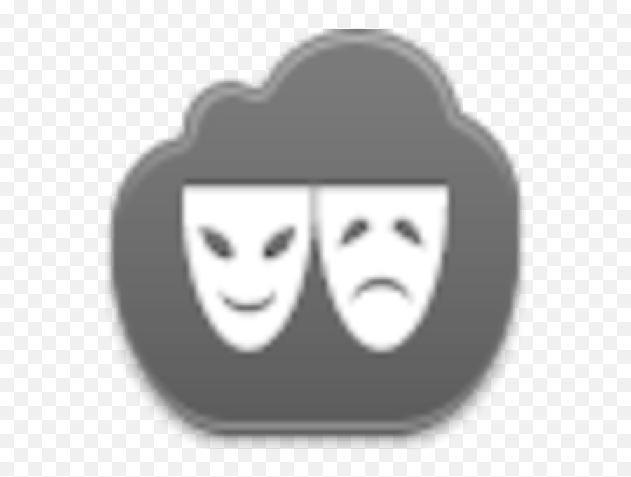 Theater Symbol Icon - Happy Emoji,Black Cloud Emoticon