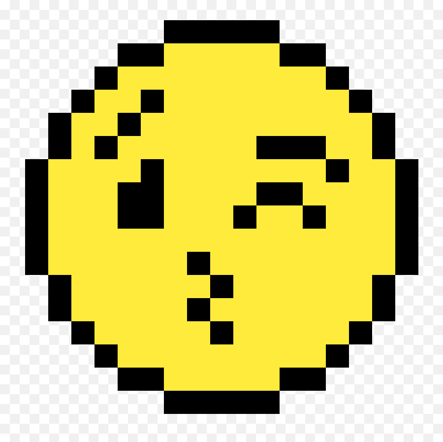 Pixilart - Wink Emoji By Anonymous Spreadsheet Pixel Art Emoji,Winking Emoji Transparent