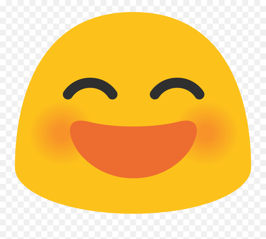 Grinning Squinting Face Emoji Clipart - Blob Png Emoji,Raised Arms Emoticon