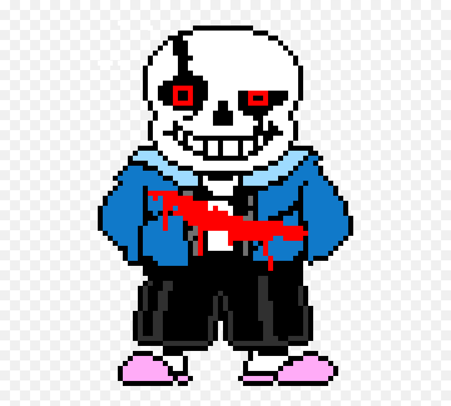 Pixel Art Gallery - Horror Sans Pixel Emoji,Emoticons Breath