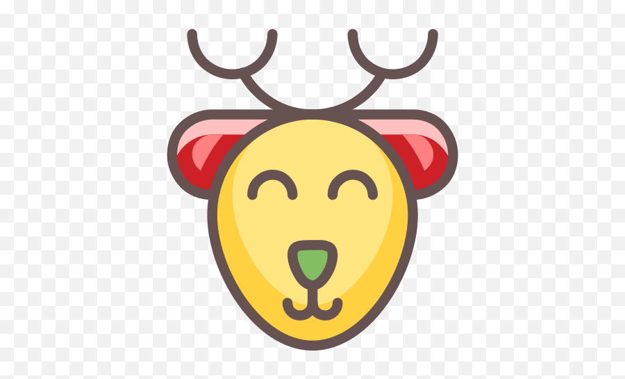 Reindeer Christmas Free Icon Of Christmas Vector Iconset Emoji,Rudolf Red Nose Emoji